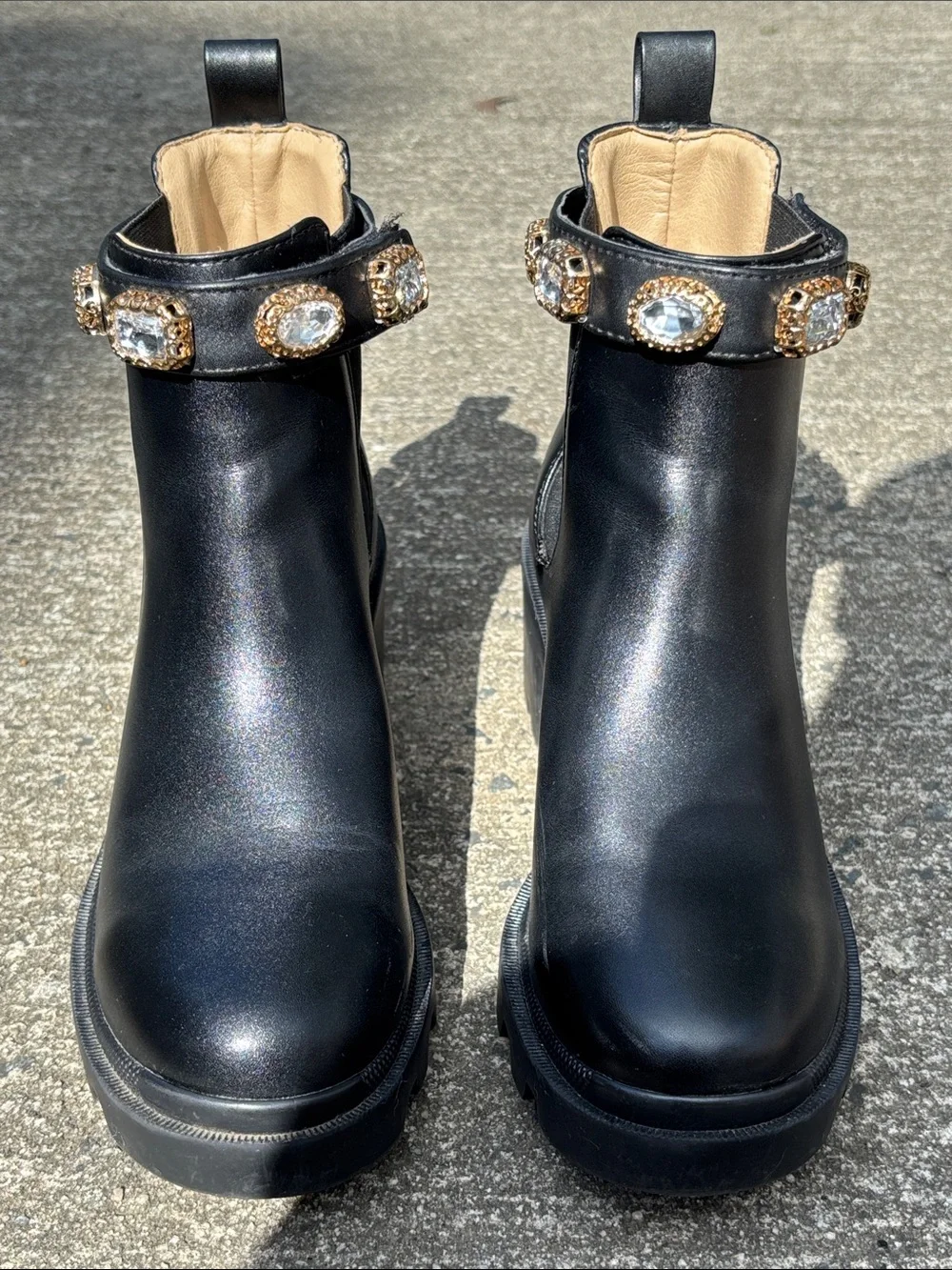 Steve Madden Amulet Jewel-Embellished Ankle Boots
